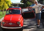 Ant with a red fiat bambina